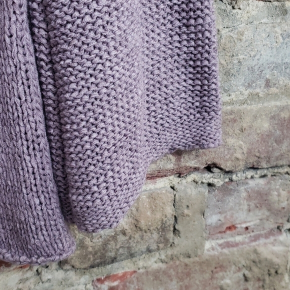 Embossed knit crop juniors lavender size XS - Picture 4 of 6